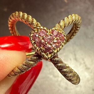 Judith Ripka gold plated heart ring